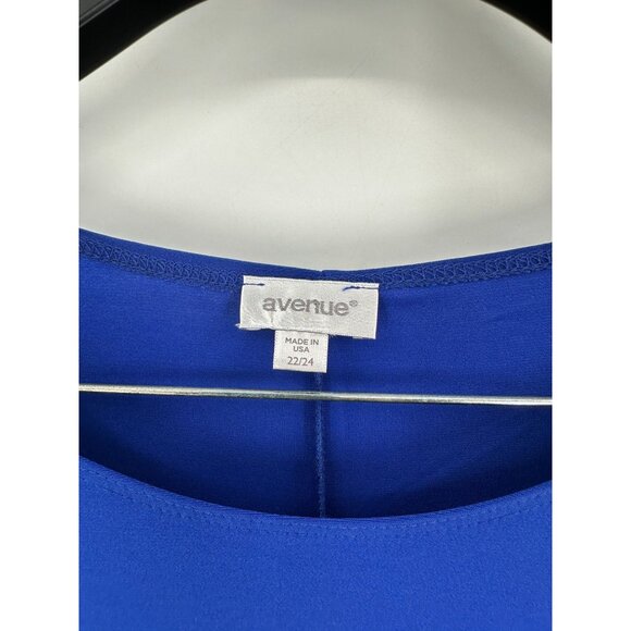 Avenue Dress Plus Size 22/24 Shift Slinky Sheer Long Sleeve Embellished Party - Picture 6 of 8